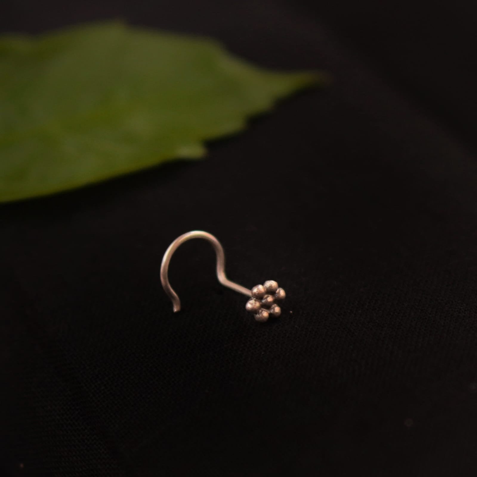 Bloom Dot Nosepin Stud - Wire - Quirksmith