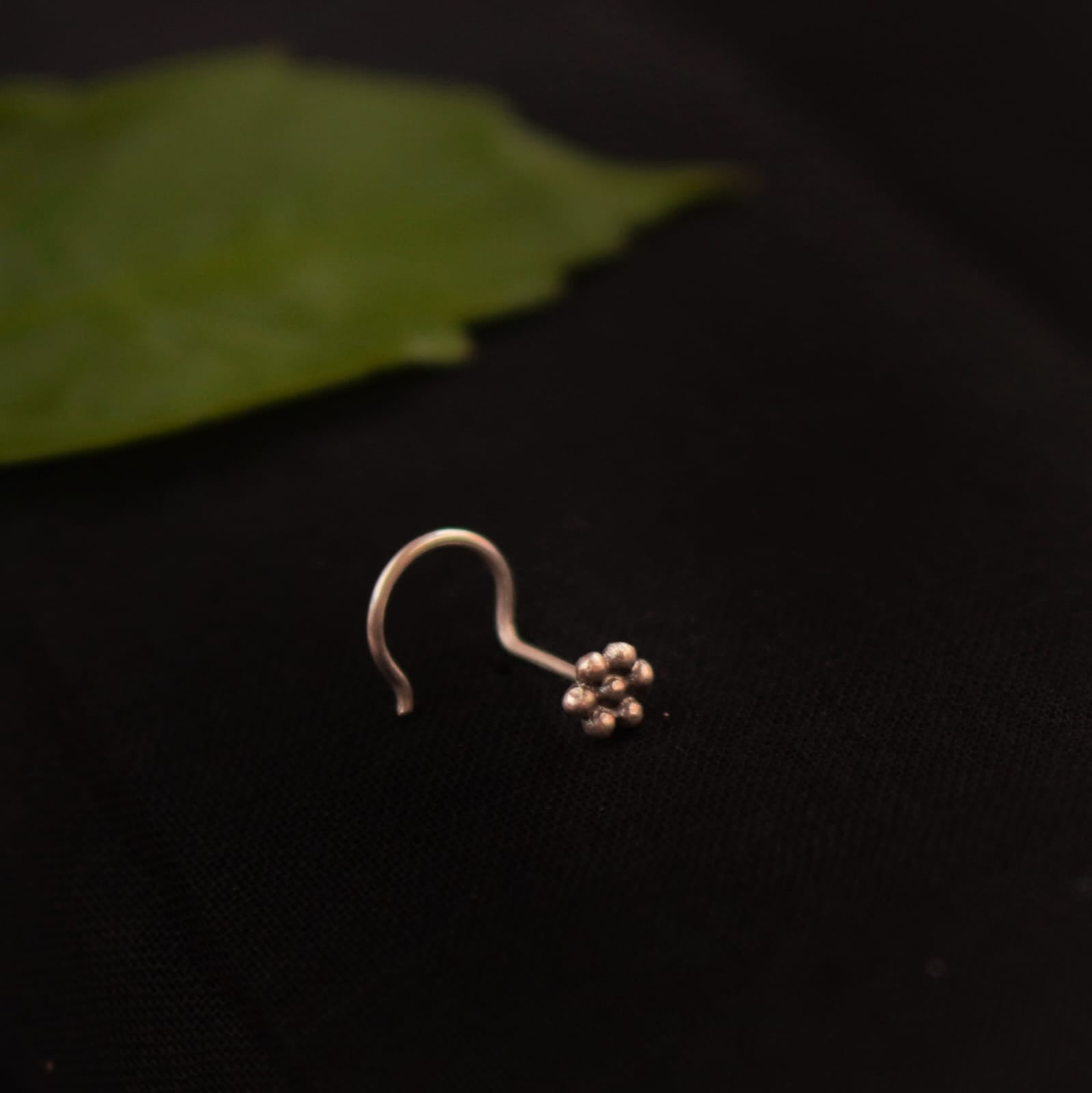Bloom Dot Nosepin Stud - Wire - Quirksmith