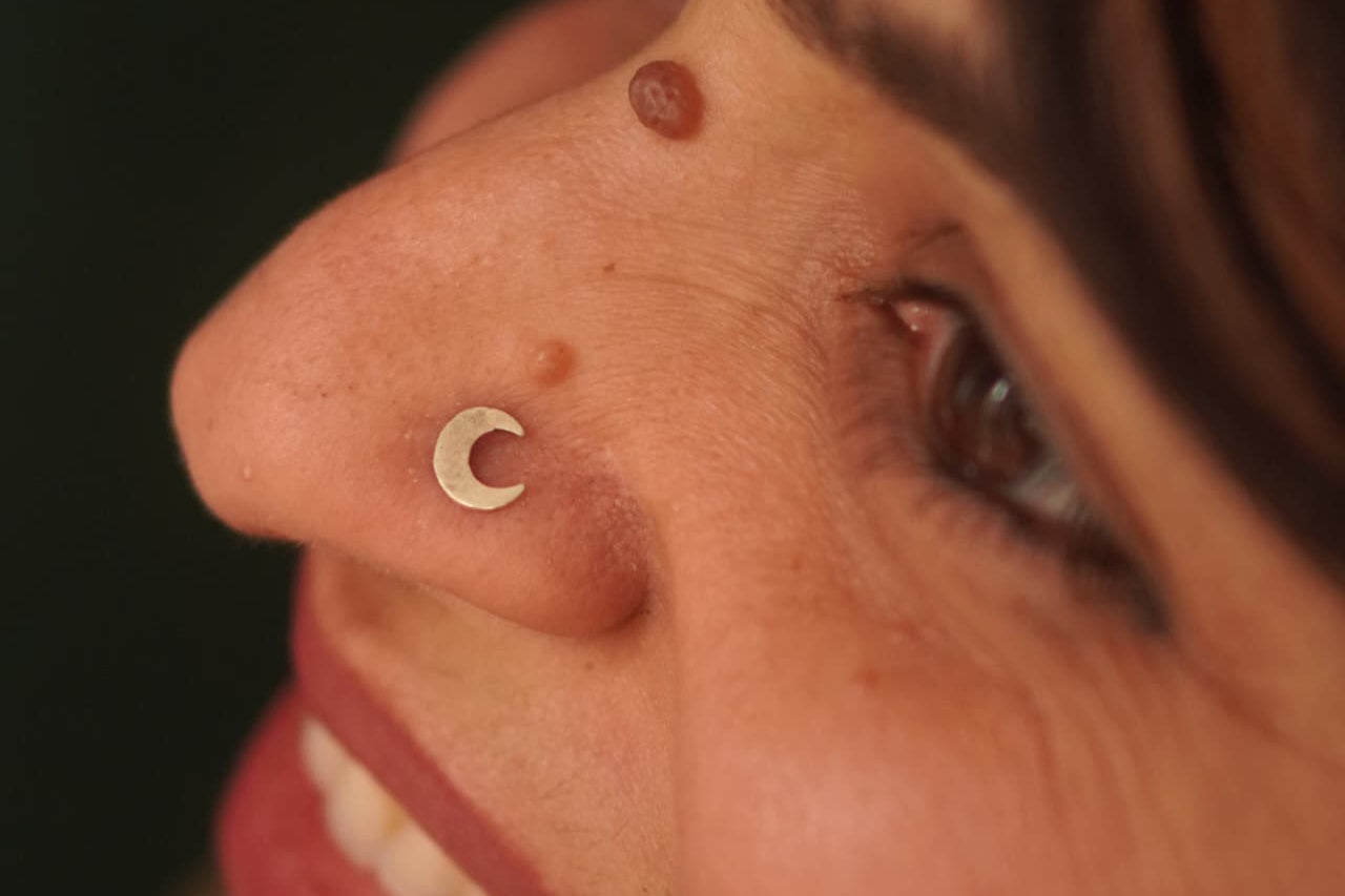 Chand Nosepin Stud - Wire - Quirksmith