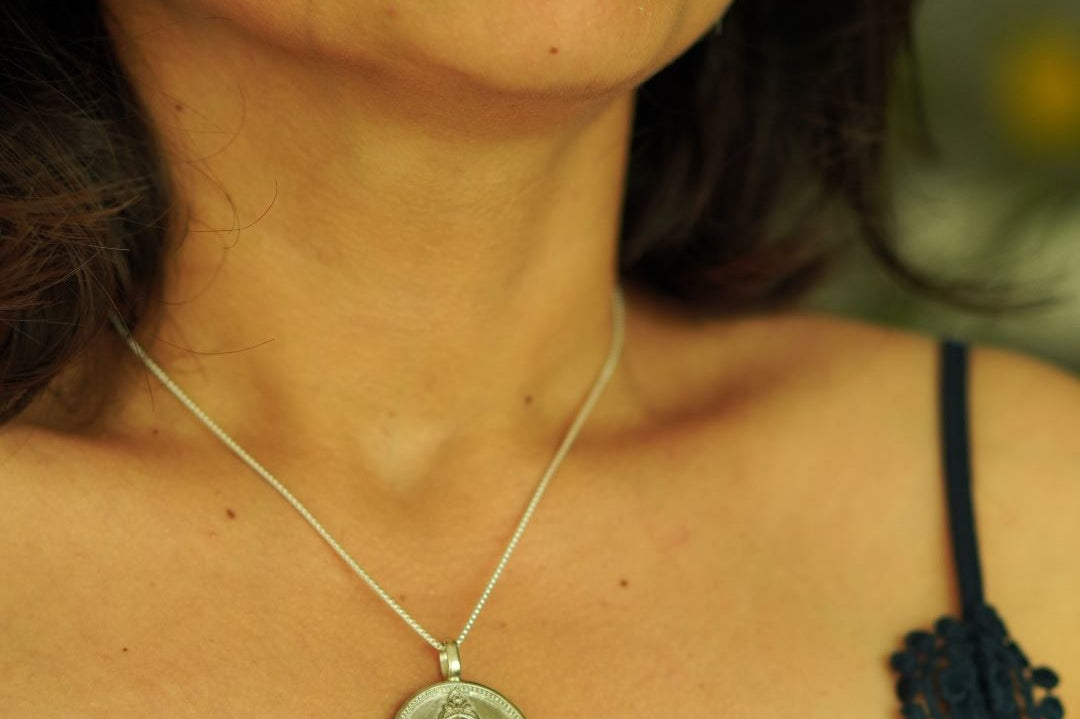 Maa Durga Coin Pendant - Quirksmith