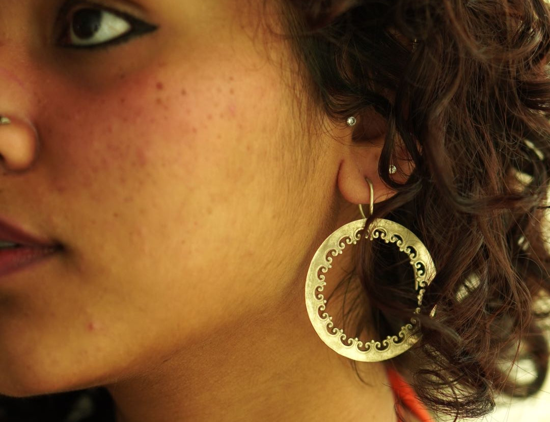 Quirksmith Darpan Earrings – Handcrafted in 92.5 Silver, Modern Elegance