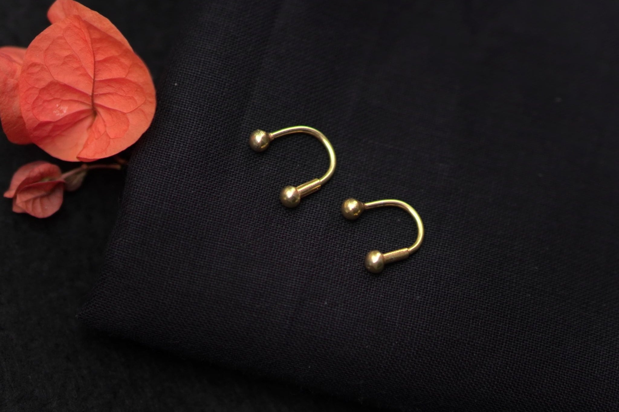 Dot Hug Earrings (Gold Plated) - Dot Hug Earrings (Gold Plated) - Single Piece - Quirksmith