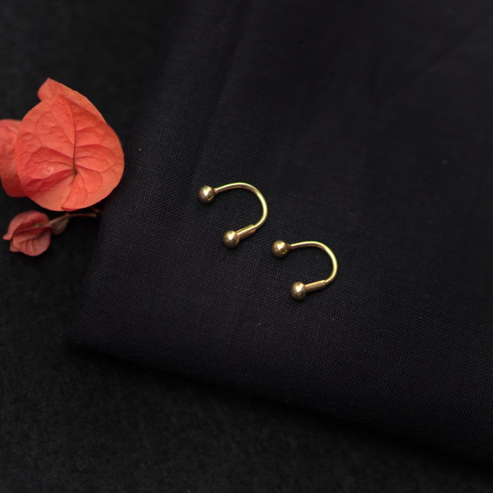 Dot Hug Earrings (Gold Plated) - Dot Hug Earrings (Gold Plated) - Single Piece - Quirksmith