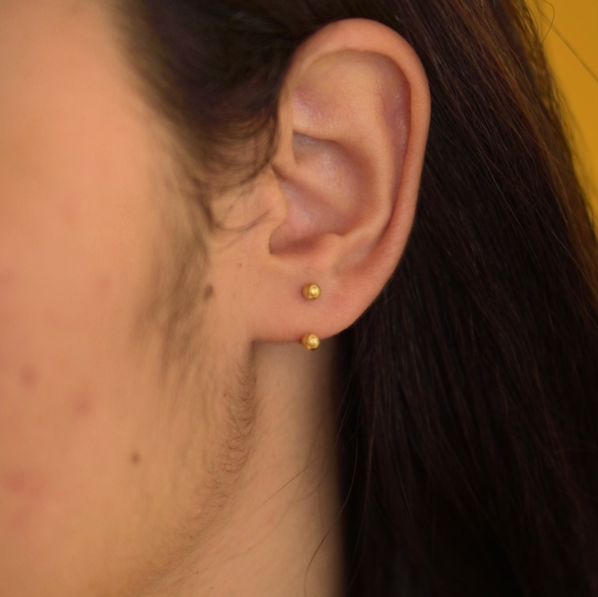 Dot Hug Earrings (Gold Plated) - Dot Hug Earrings (Gold Plated) - Single Piece - Quirksmith