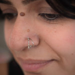 Double Hoop Nosepin Stud - Screw - Quirksmith