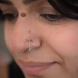 Double Hoop Nosepin Stud - Screw - Quirksmith