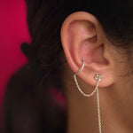 Floral Earclip Sui Dhaaga - Floral Earclip Sui Daga - Single Piece - Quirksmith