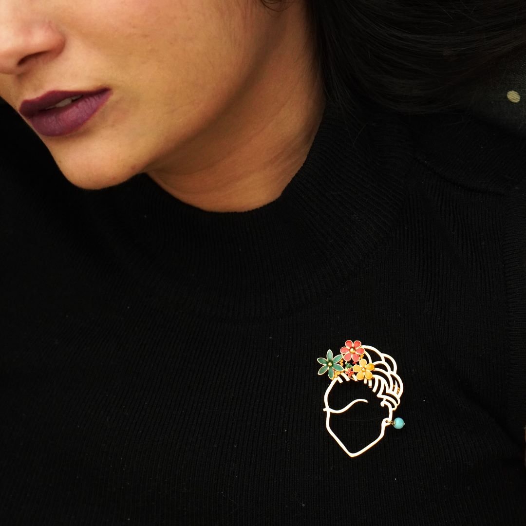 Frida Kahlo Brooch - Quirksmith