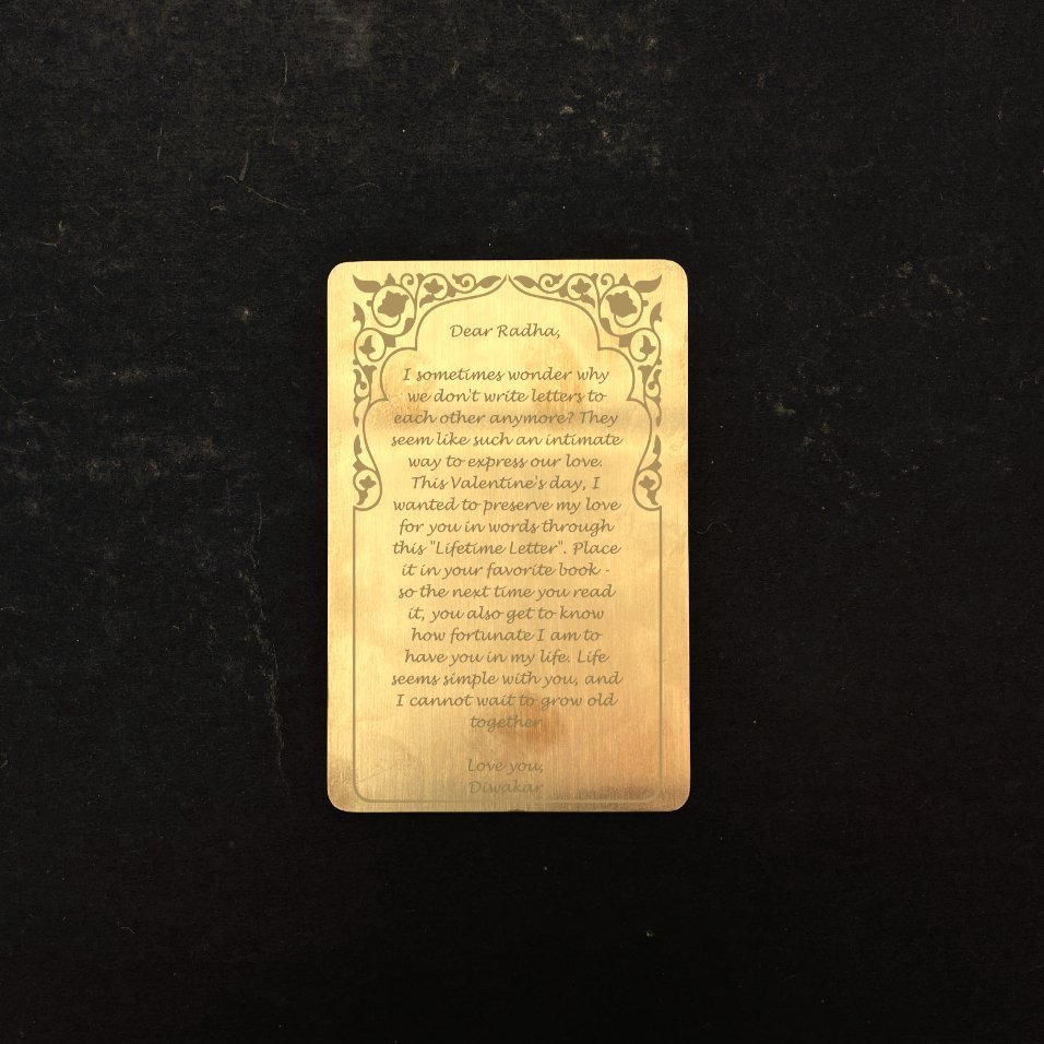 Gift a poetry - Silver Plated - Quirksmith