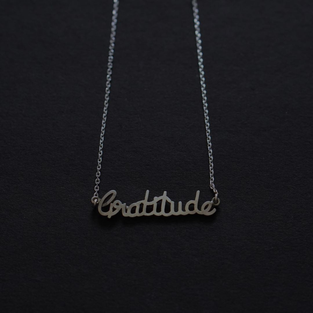 Gratitude Necklace (Silver) - Quirksmith