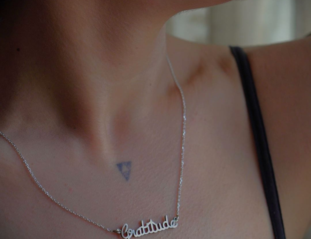 Gratitude Necklace (Silver) - Quirksmith