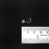 Green dot Nosepin Stud - Wire - Quirksmith