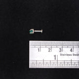 Green dot Nosepin Stud - Wire - Quirksmith
