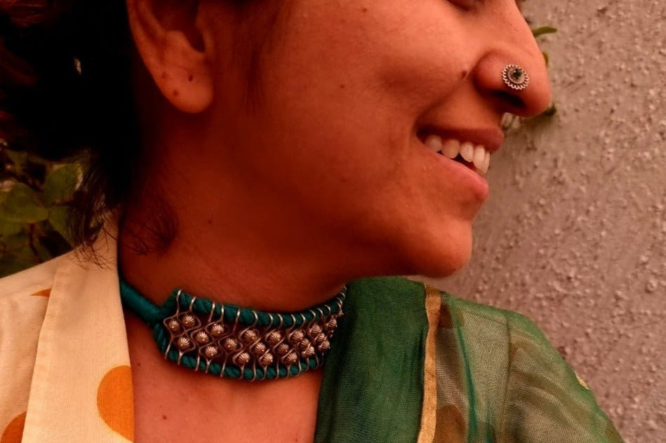 Gulzaar Choker - Turquoise - Quirksmith