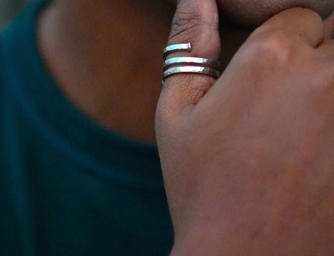 Hammered Spiral Ring - Small - Quirksmith