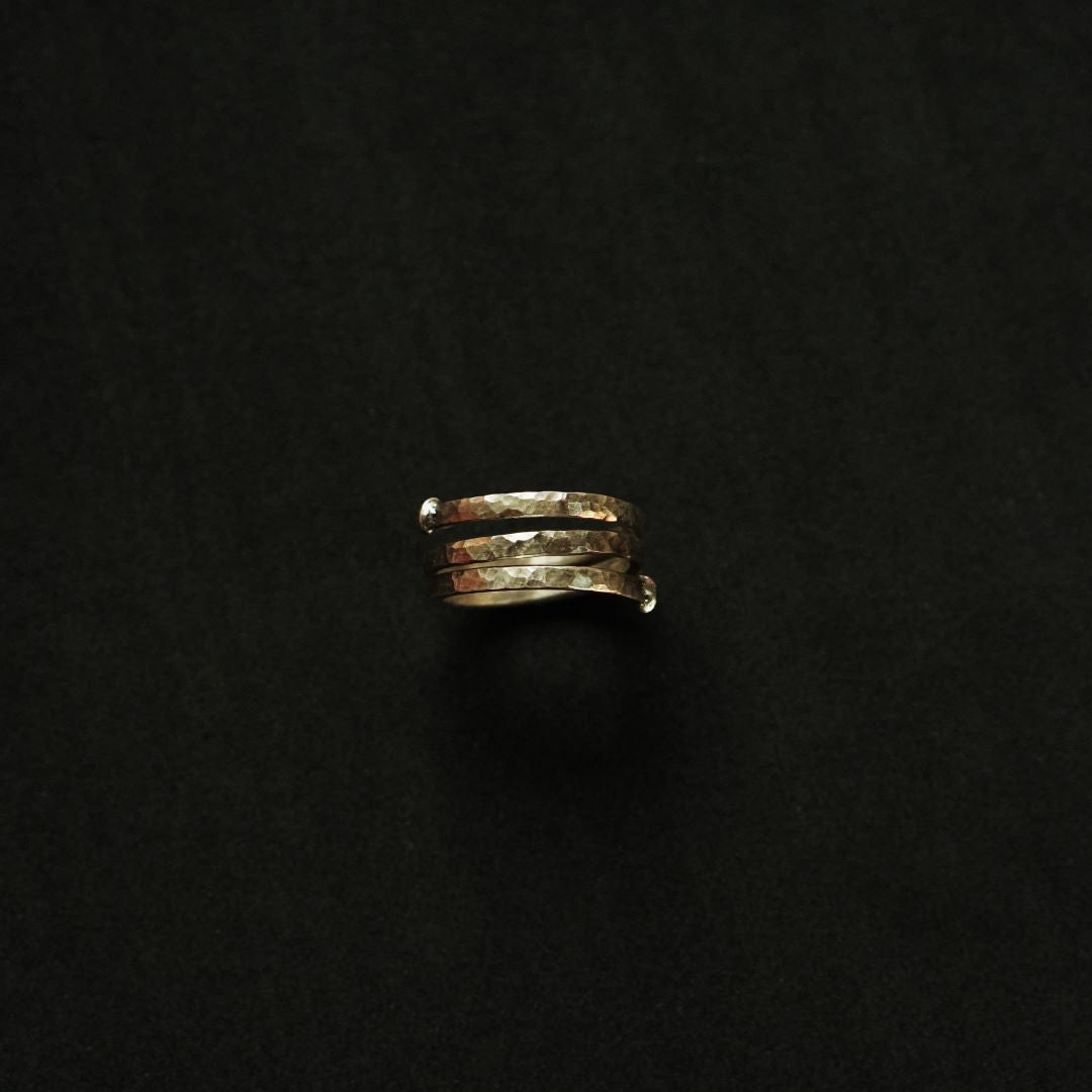 Hammered Spiral Ring - Small - Quirksmith