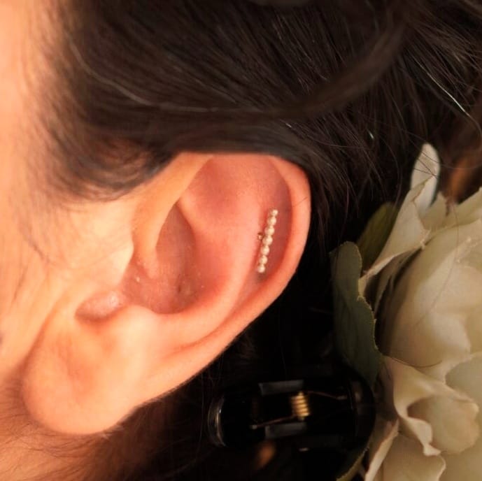 Linear Dot Nosepin Stud - Wire - Quirksmith