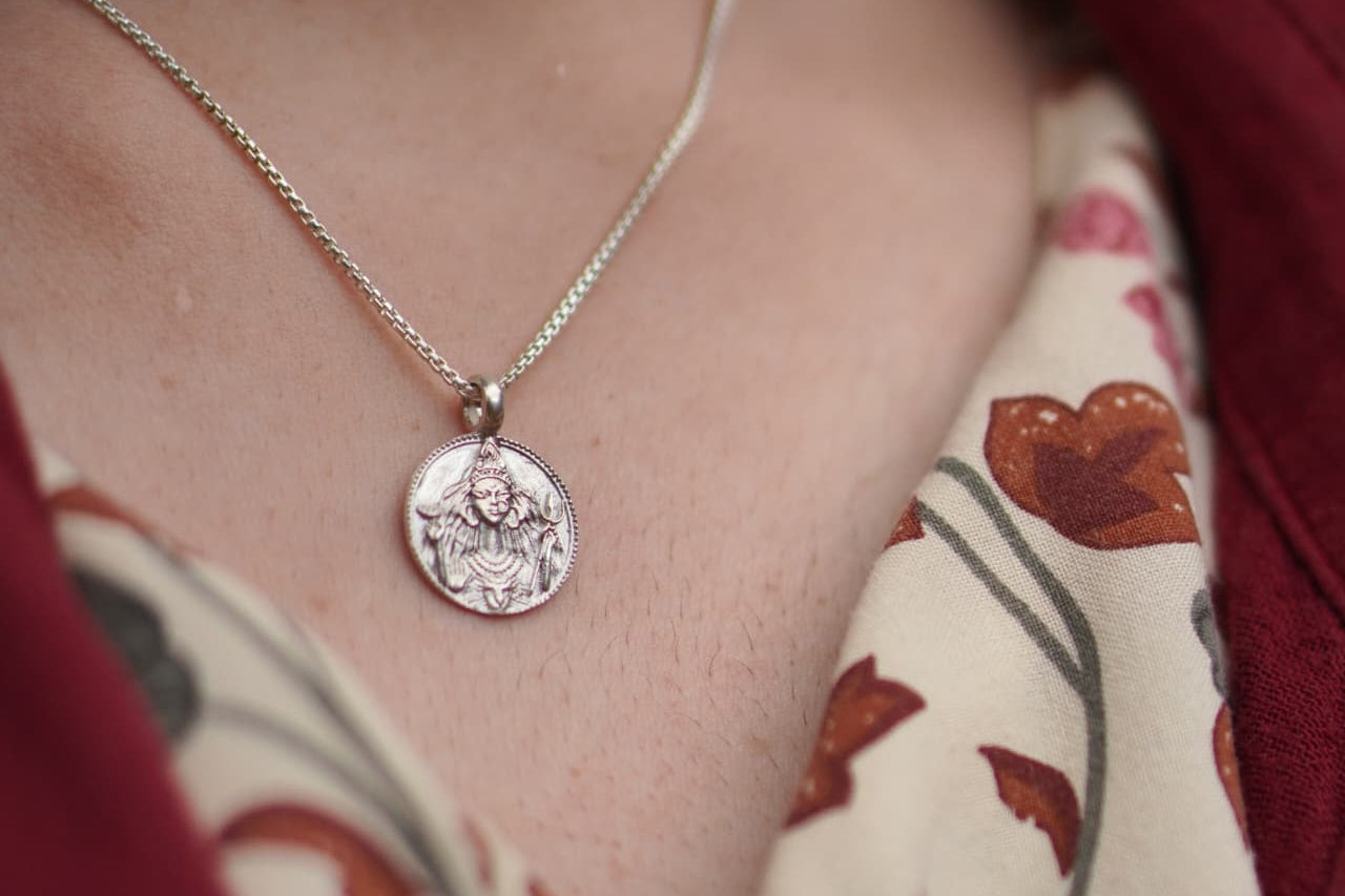 Maa Durga Pendant - Maa Durga Pendant - Without Chain - Quirksmith