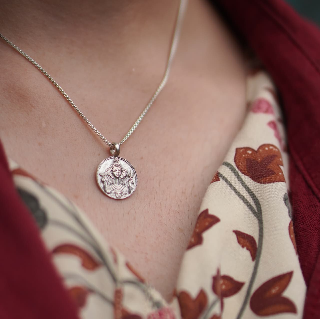 Maa Durga Pendant - Maa Durga Pendant - Without Chain - Quirksmith