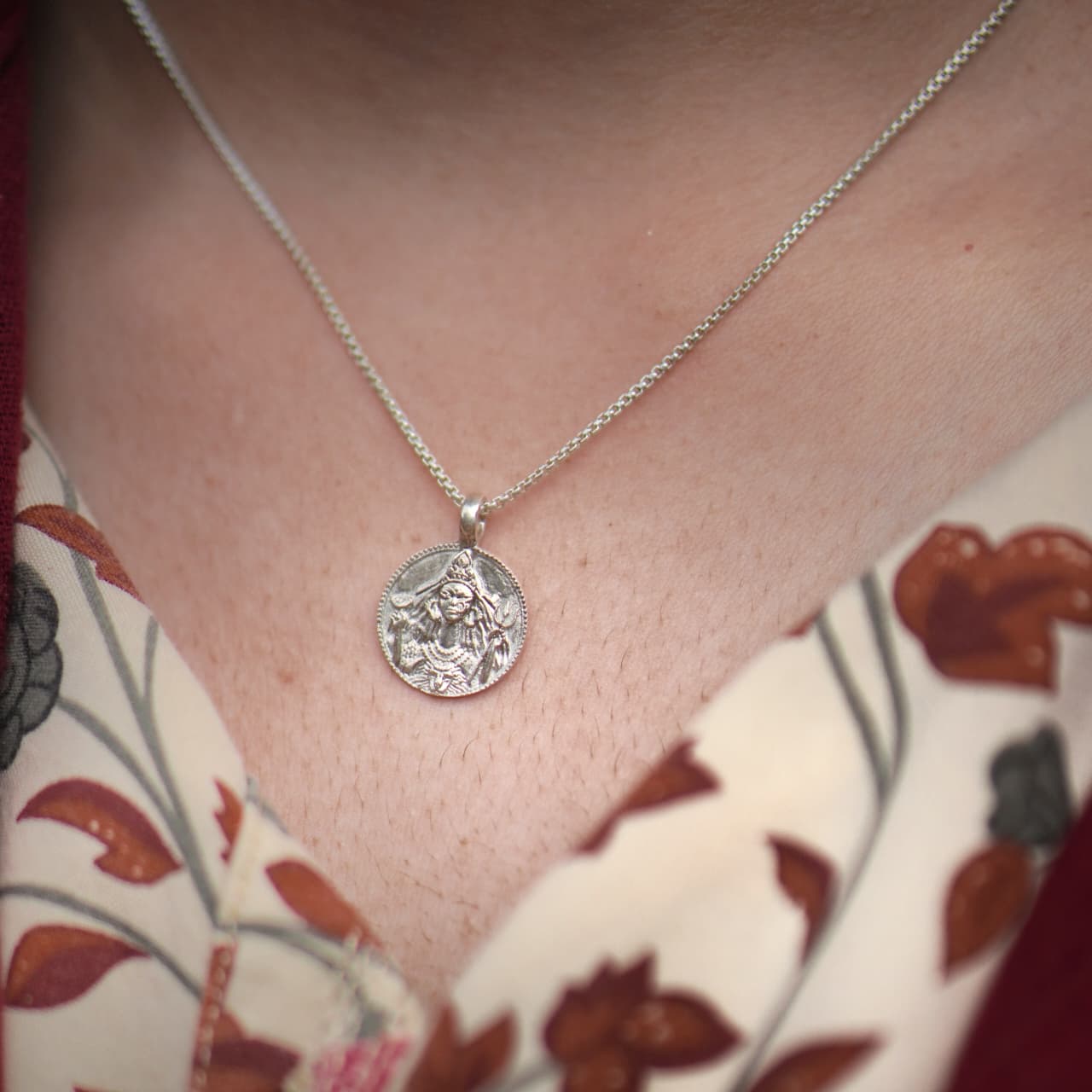 Maa Durga Pendant - Maa Durga Pendant - Without Chain - Quirksmith