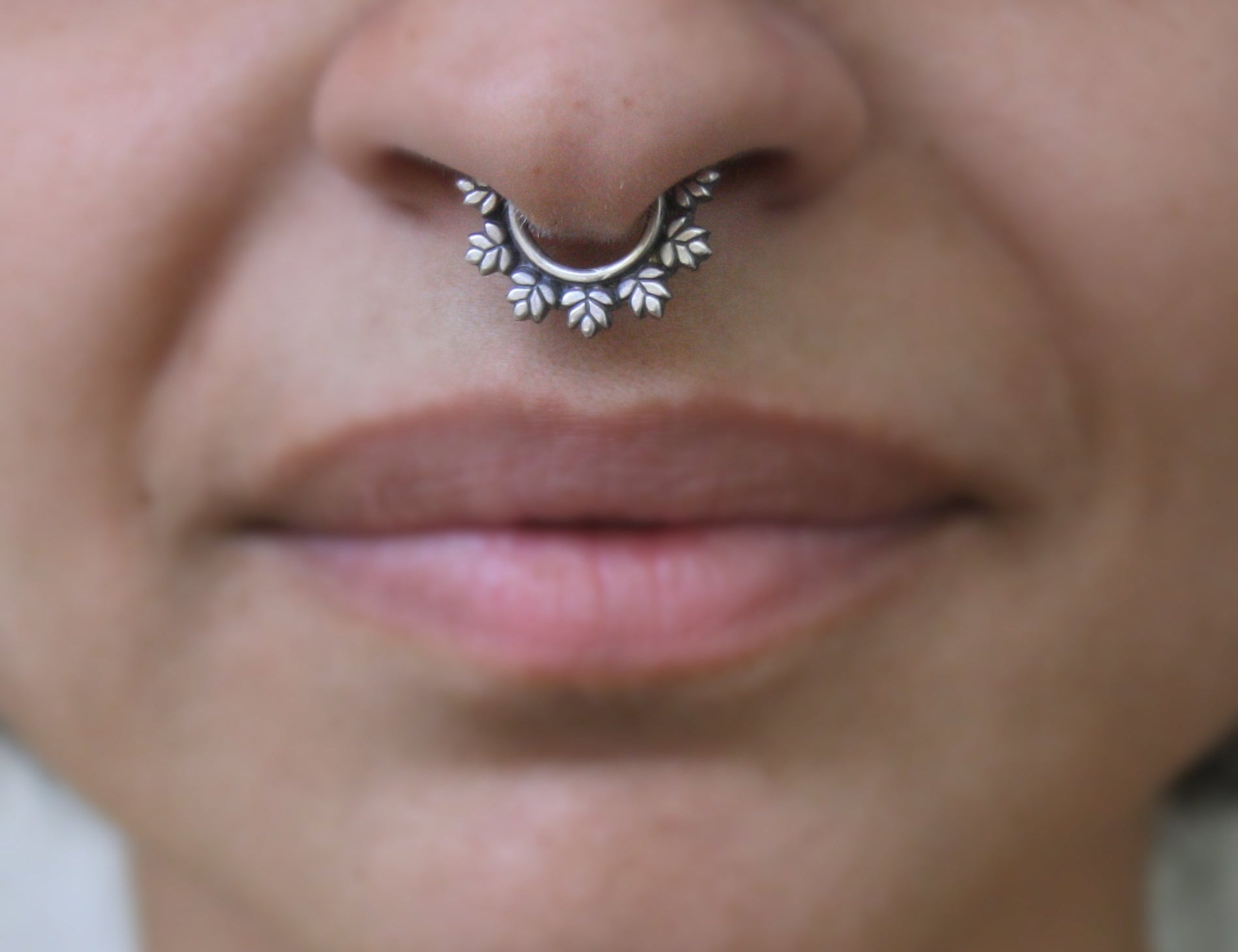 Maple Leaves Septum Ring - Wire - Quirksmith