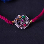 Navrathna Brooch Rakhi - Quirksmith