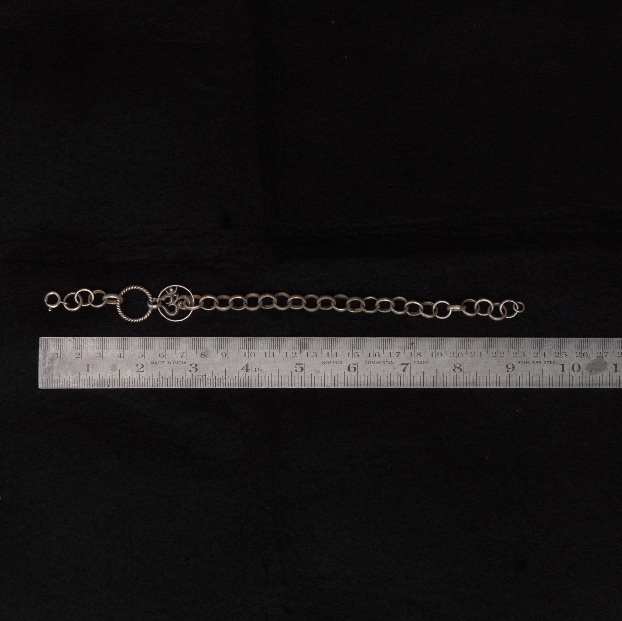 Om Bracelet Silver Rakhi - Quirksmith