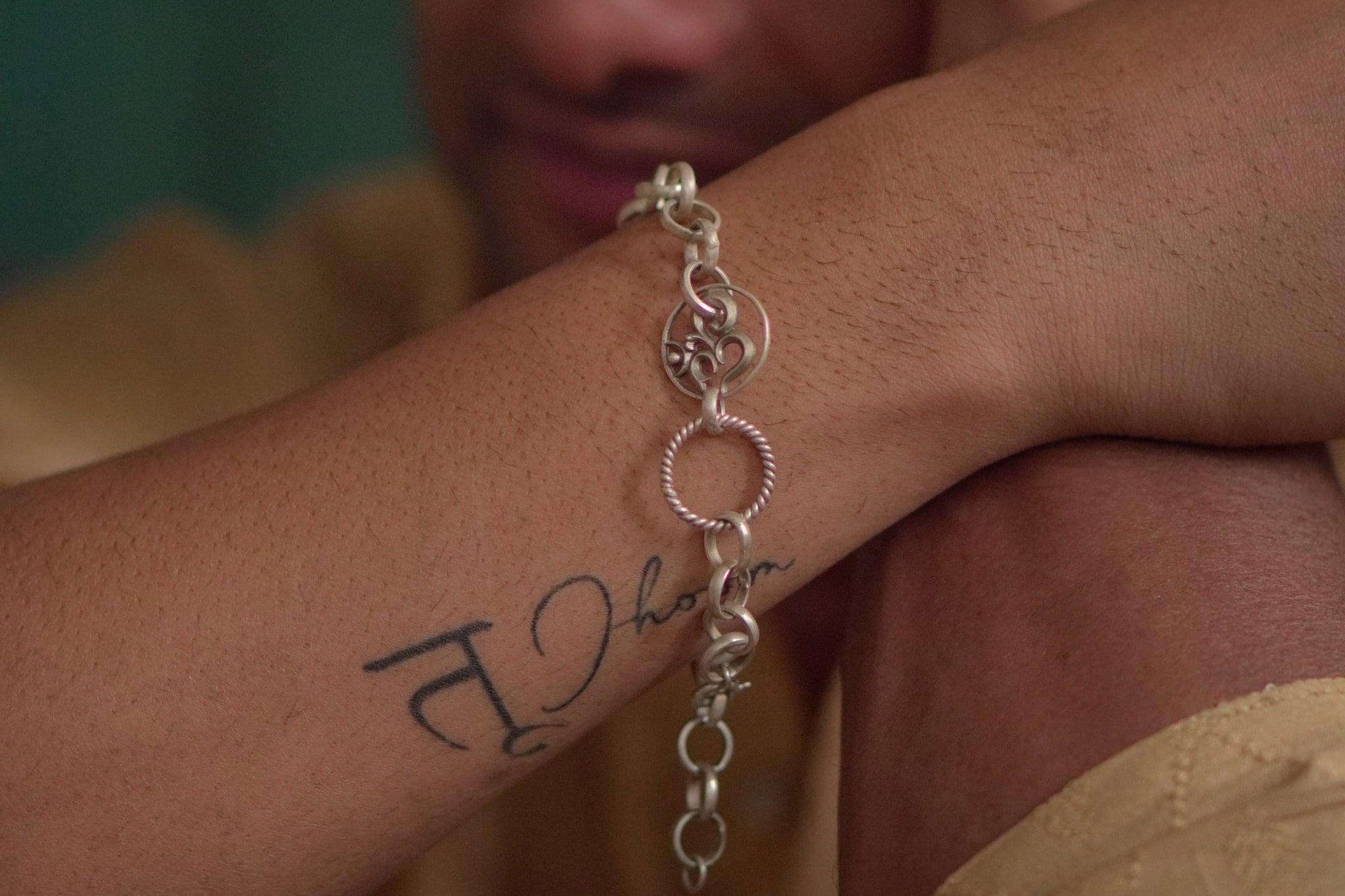 Om Bracelet Silver Rakhi - Quirksmith