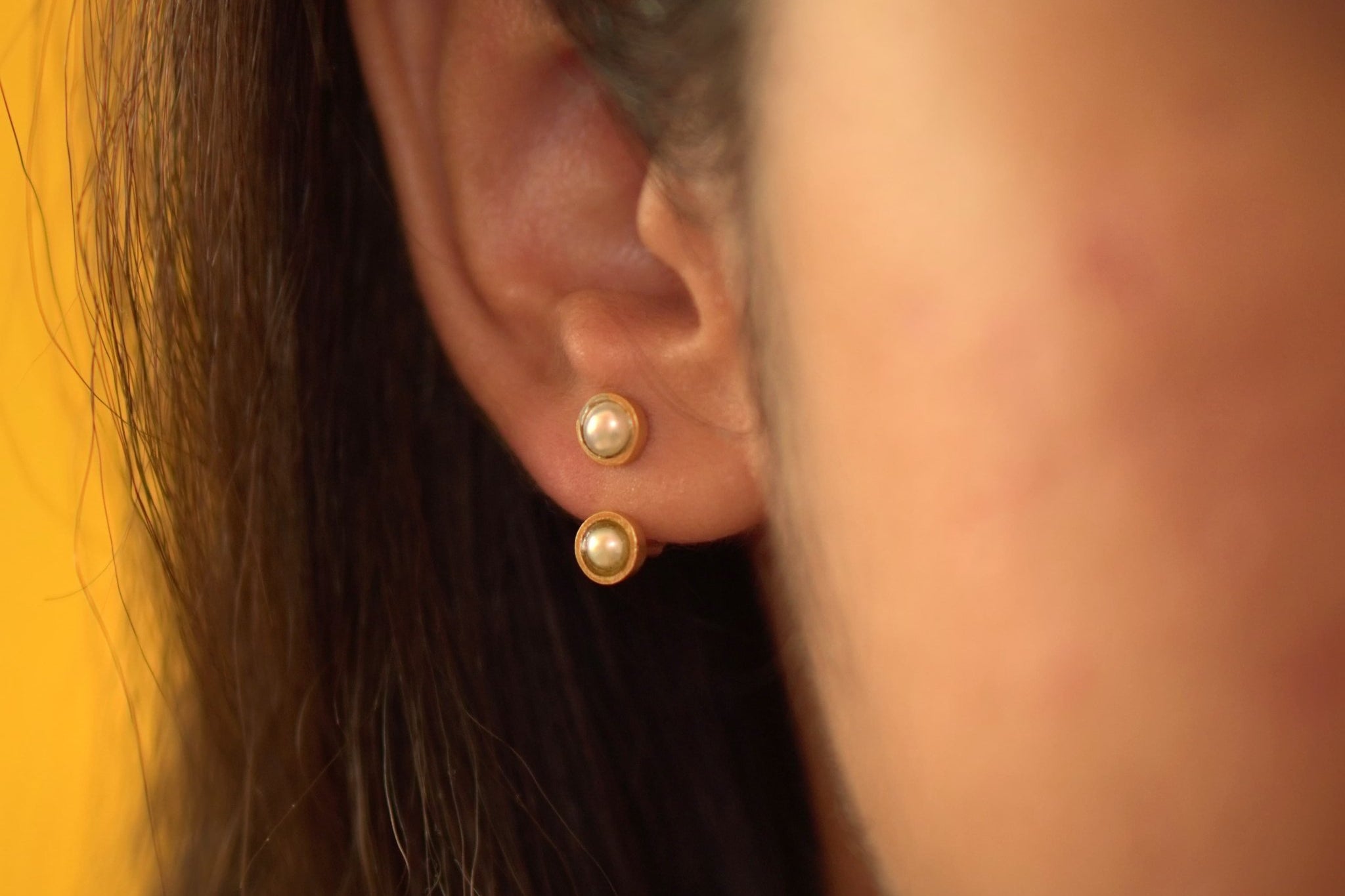 Pearl Hug Earrings (Gold Plated) - Quirksmith