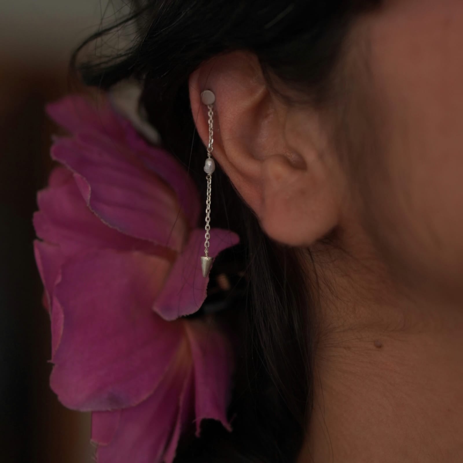 Pearl Thread Earrings - Single Piece - Quirksmith