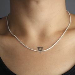 Plain Silver Chain - 16 inches - Quirksmith