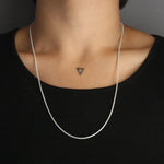 Plain Silver Chain - 22 inches - Quirksmith