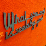 Rumi Wall Decor (What you seek) - Teal Blue - Quirksmith