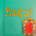 Rumi Wall Decor (What you seek) - Teal Blue - Quirksmith
