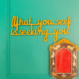 Rumi Wall Decor (What you seek) - Teal Blue - Quirksmith