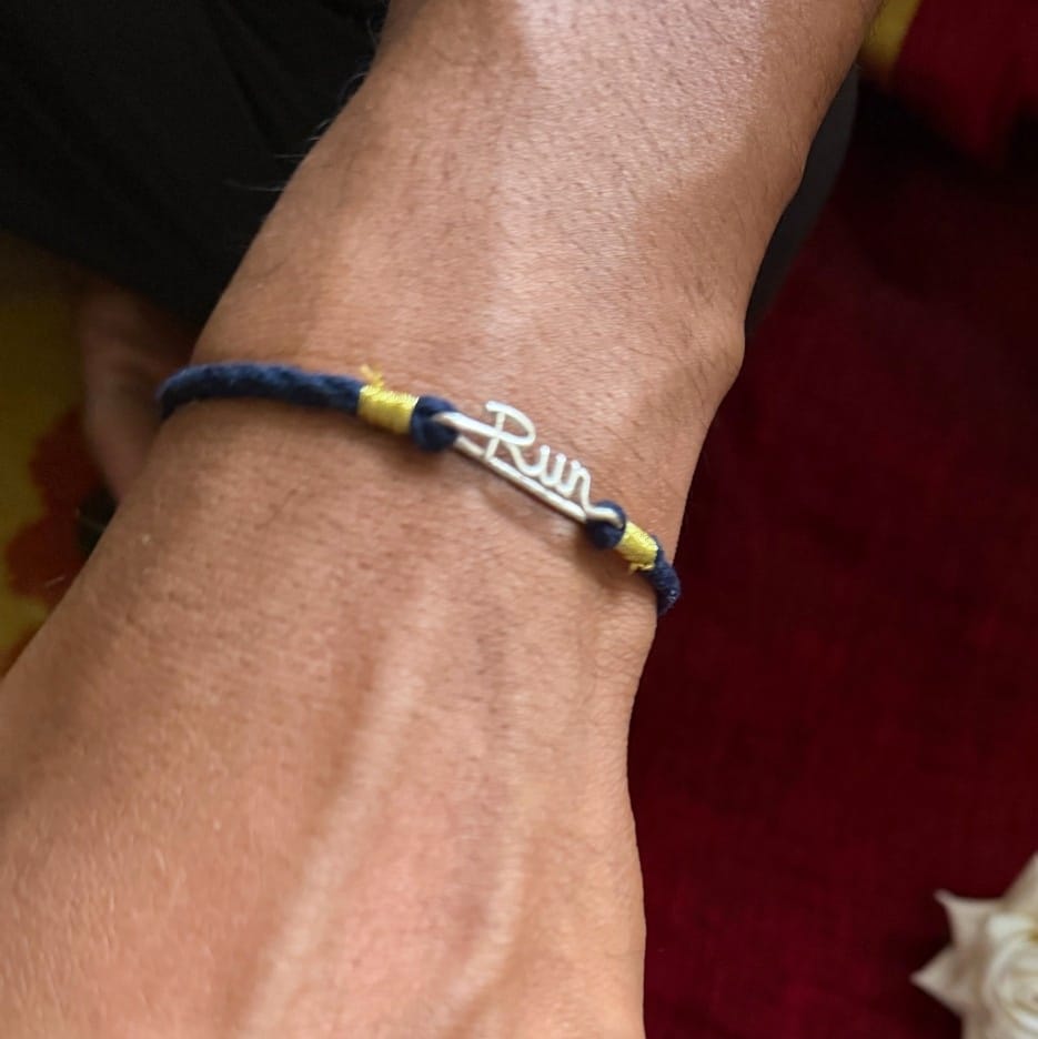 Run Silver Watch charm Rakhi - Quirksmith