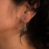 Saanjh Turquoise Dangle Earrings - Quirksmith