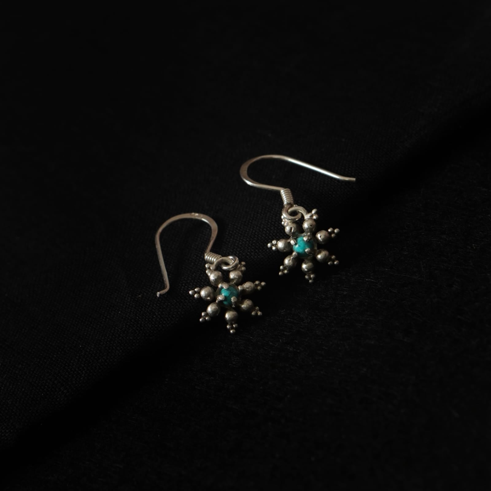 Saanjh Turquoise Dangle Earrings - Quirksmith