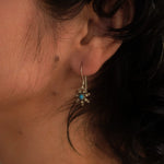 Saanjh Turquoise Dangle Earrings - Quirksmith