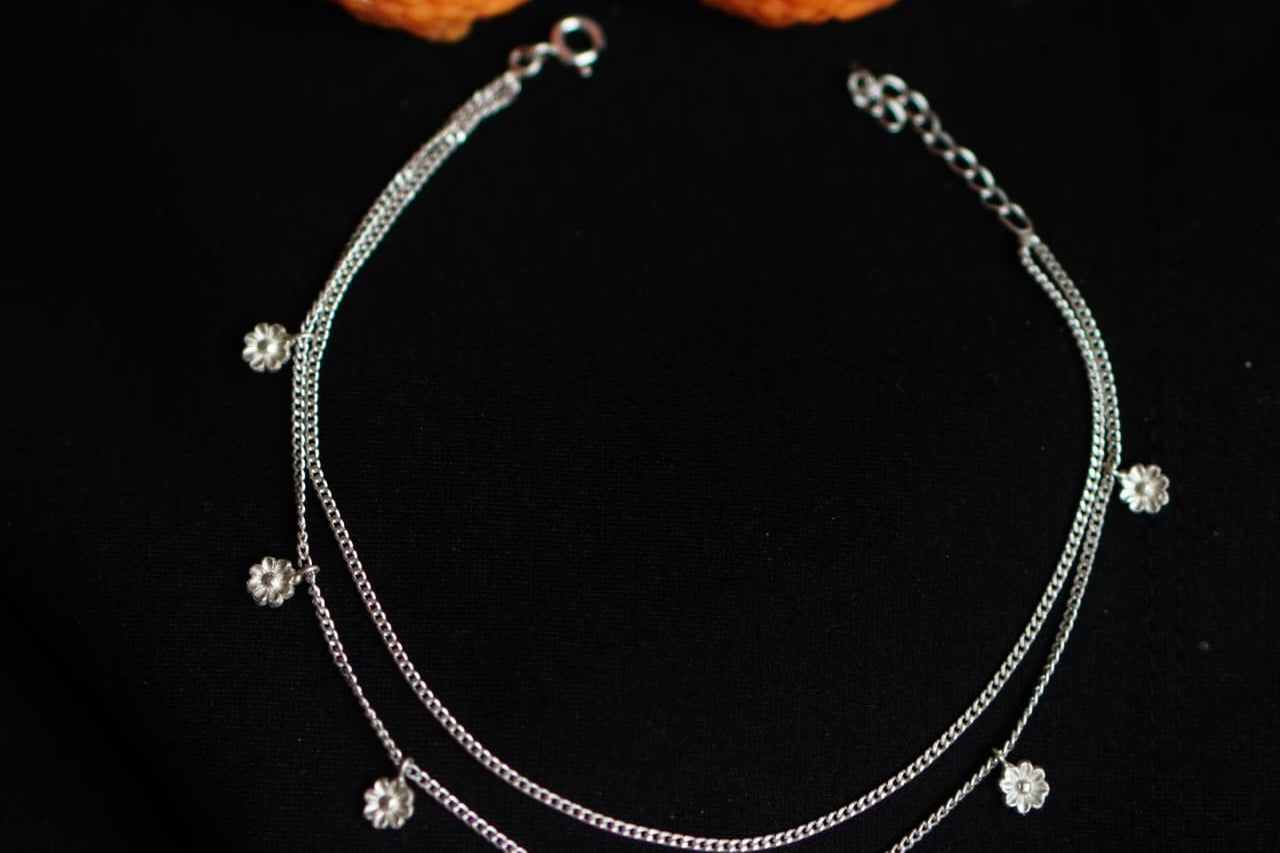 Shiuli Double Chain Anklet - Single Piece - Quirksmith