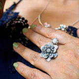 Spring Floral Ring with Pearl - Quirksmith