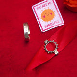 Sun Shine Gift Set - Sun Watch Charm Small+Hammered Big Toe Ring Pair - Quirksmith