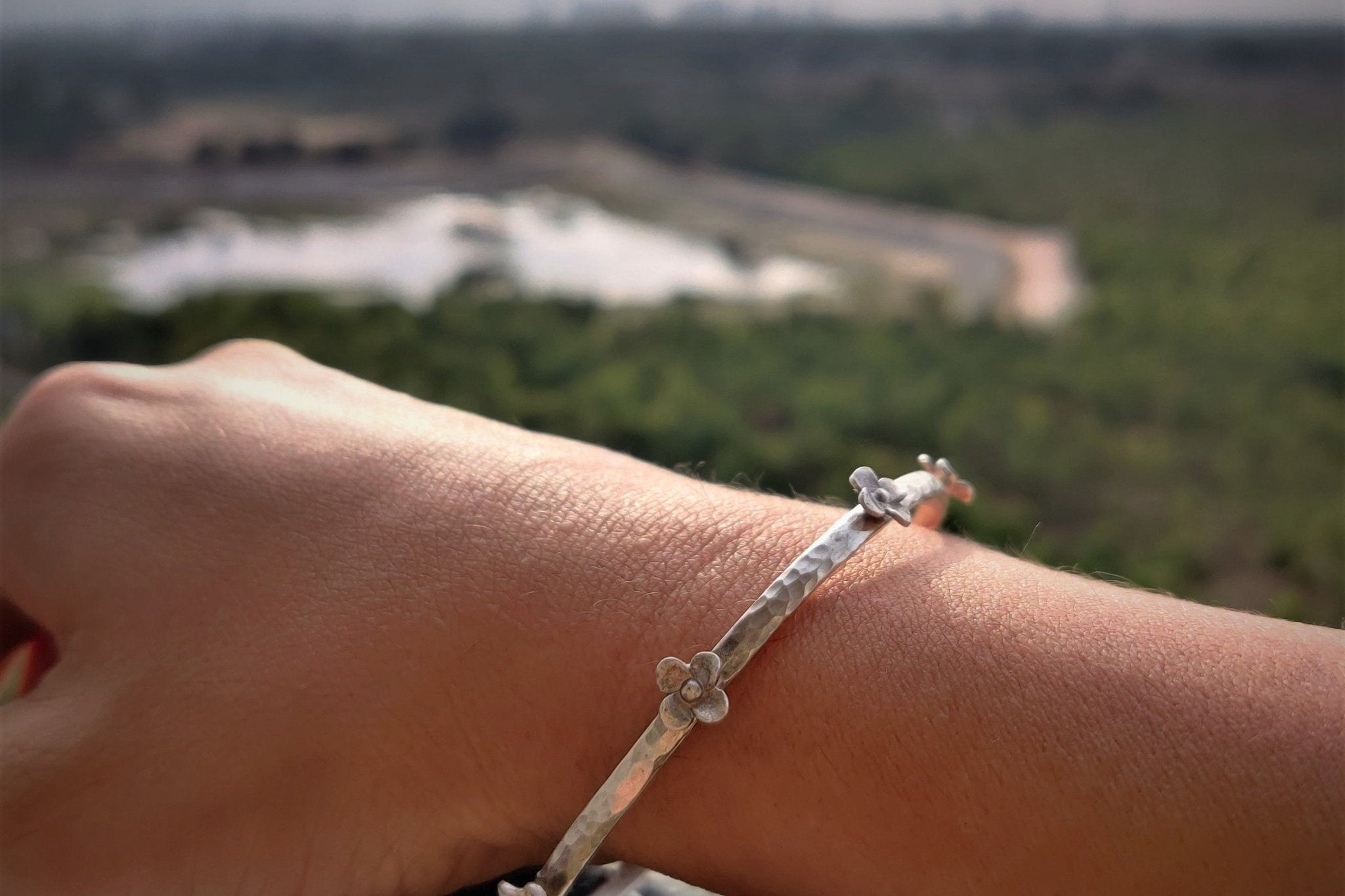 Tiny Flower Bangle - Single - Quirksmith