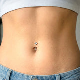 Tiny Flower Belly Ring - Single Piece - Quirksmith
