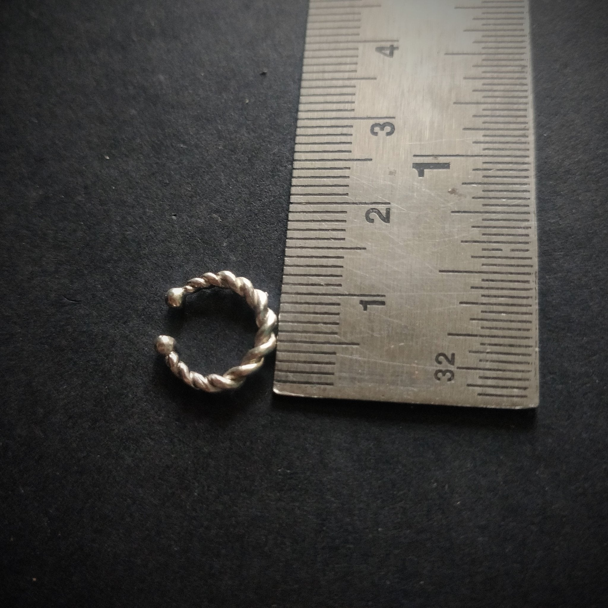 Tiny Twisted Nosering/Septum Ring - Wire - Quirksmith