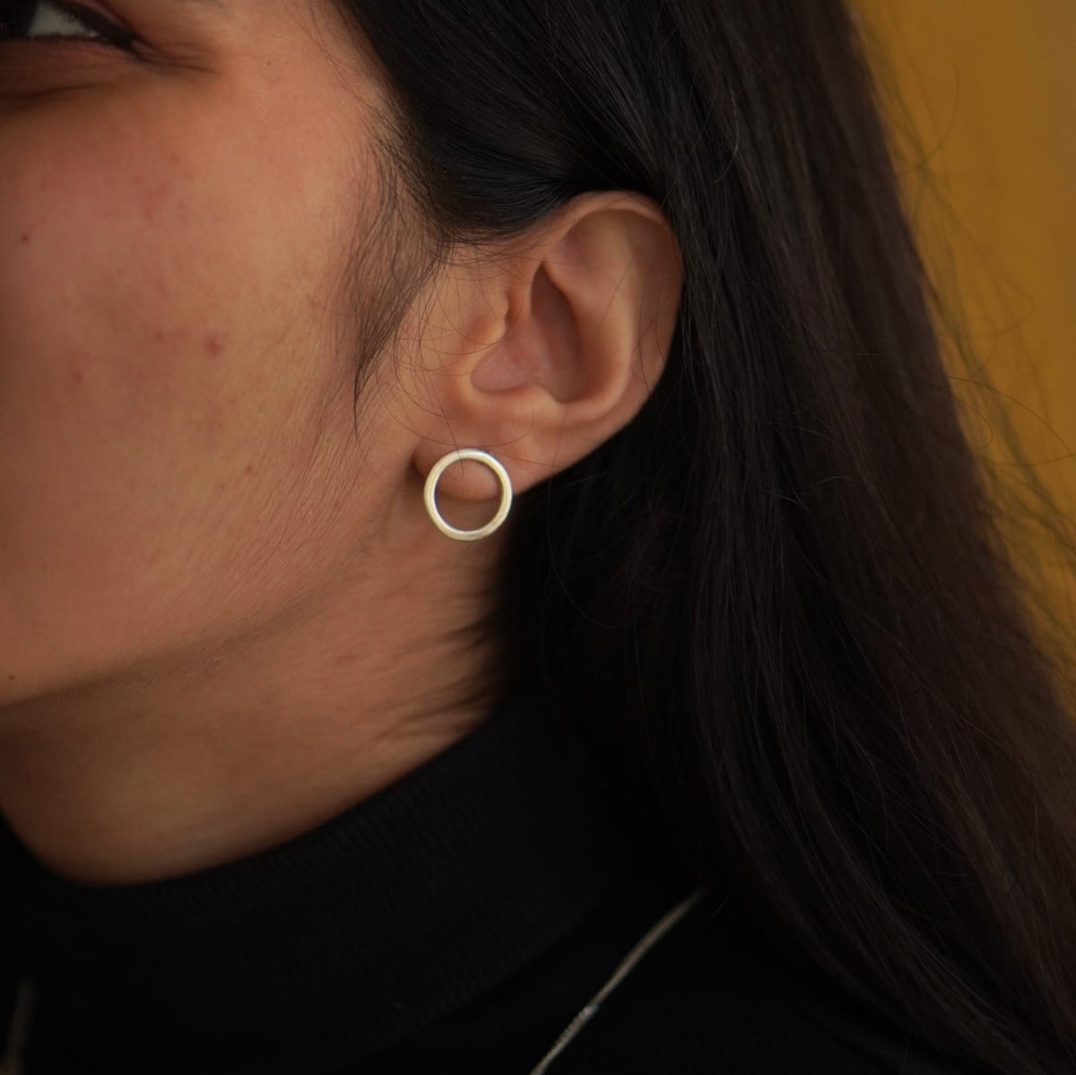 Trajva Taal Studs-Solid And Solid Hollow Circle - Quirksmith