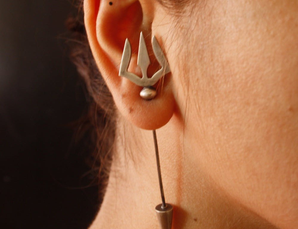 Trishul Earrings - Single Piece - Quirksmith