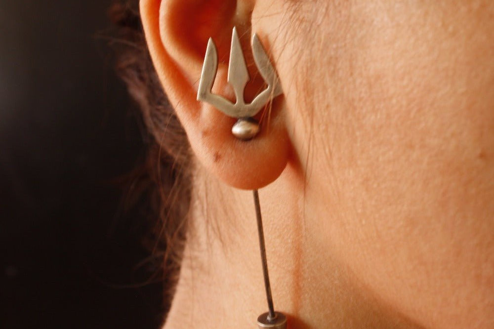 Trishul Earrings - Single Piece - Quirksmith