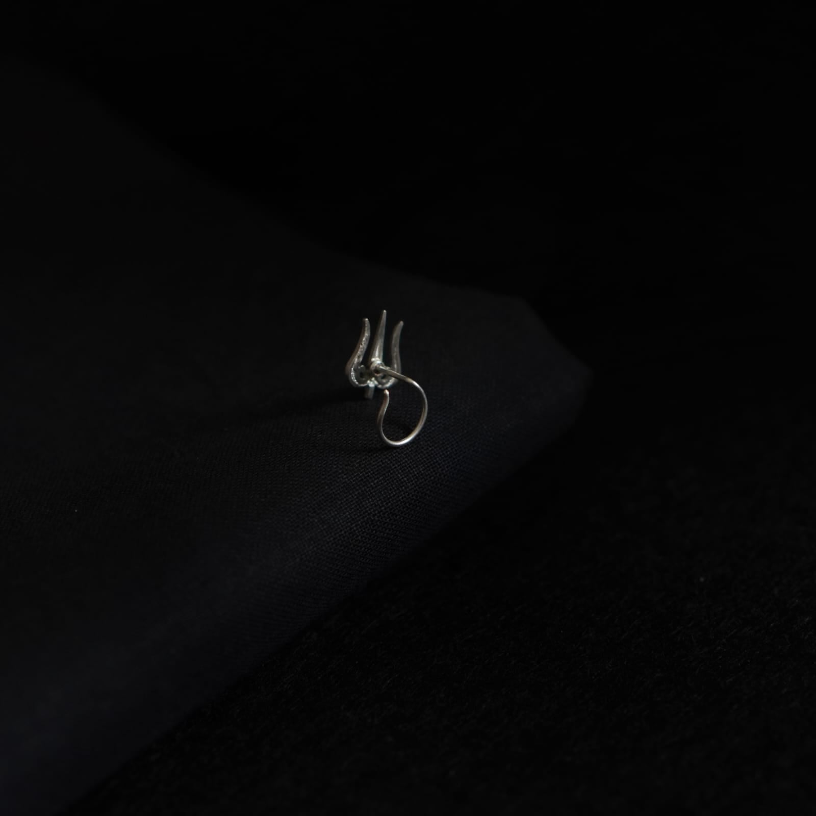 Trishul Intricate Nosepin-Wire - Quirksmith