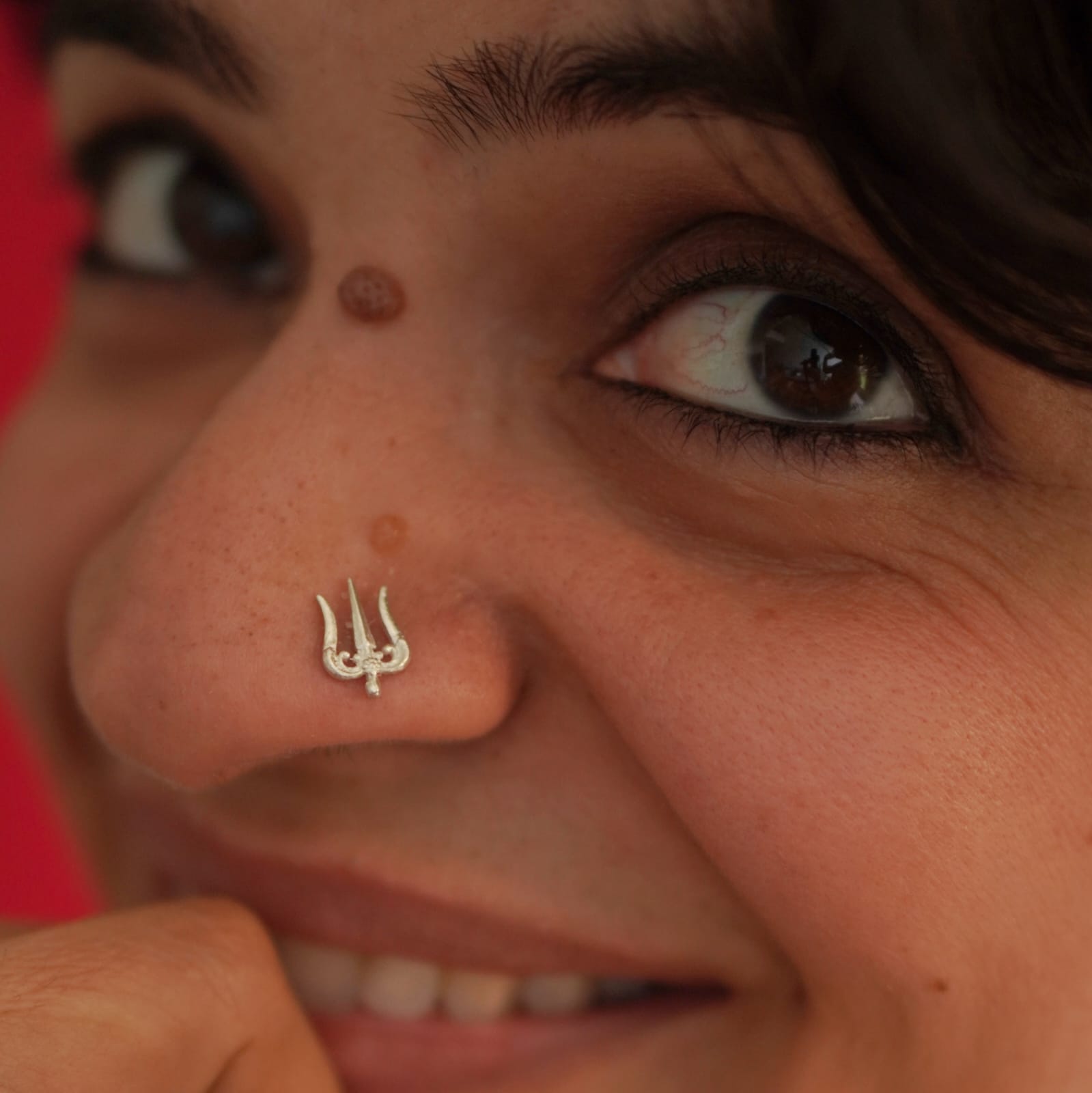 Trishul Intricate Nosepin-Wire - Quirksmith